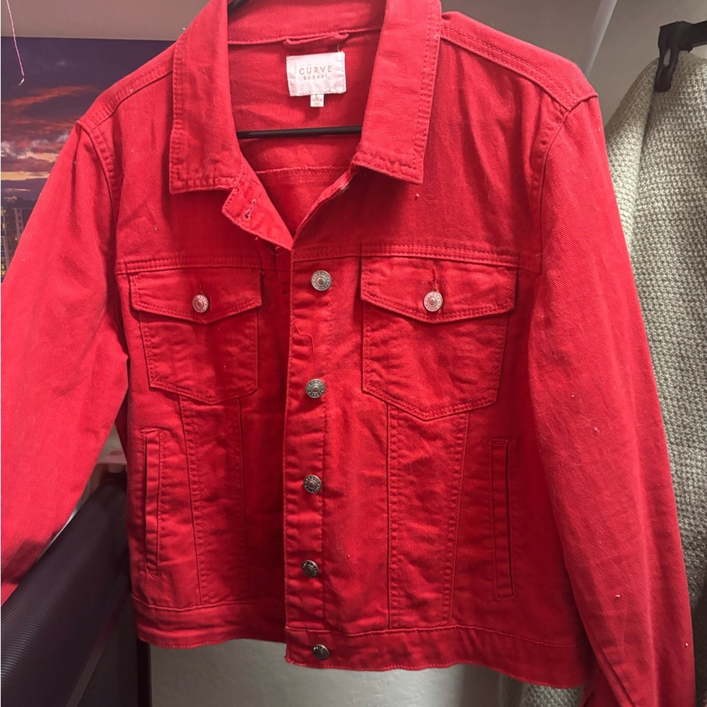 Red Jean Jacket for Women